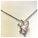 Edelschmiede925 kleiner Schmetterling in 925 Silber rosa Flügel