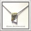 Edelschmiede925 Silberanhänger 925 bicolor mit...