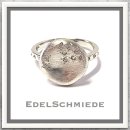 Edelschmiede925 Ring 925 Silber rhod mit Zirkonia - matt...