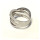 Edelschmiede925 breiter Damenring 925 Silber rhod mit Granat Ringgröße 59
