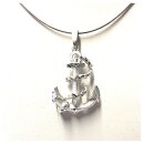 Anker-Anhänger aus 925 Silber rhodiniert matt und...