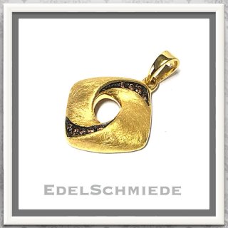 Edelschmiede925 Kettenanhänger 925 Silber vergoldet +...
