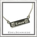 Edelschmiede925 Namenskette  925 Silber mit Stern -...