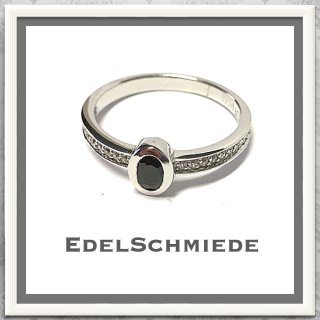 Edelschmiede925 Ring in 925 Silber rhod mit Zirkonia...