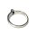 Edelschmiede925 Ring in 925 Silber rhod mit Zirkonia schwarz Ringgröße 56