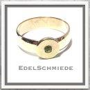 Edelschmiede925 Damenring mit Peridot in 333 Gelbgold Bandring Ringgröße 66