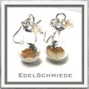 Edelschmiede925 Ohrhänger 925 Silber mit gefüllter Hohlglasperle