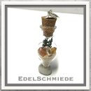 Edelschmiede925 Glasperle mit Sand, Muschel und Bernstein...