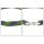 Edelschmiede925 Häkelkette aus Glasperlen grün / Lila 925 Silber