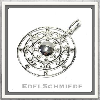 Edelschmiede925 Kettenanhänger Ornament groß 925 Silber...