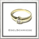 Edelschmiede925 Goldring 333 mit tropfenförmigenZirkonia - Ringgröße  54