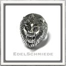 Edelschmiede925 Herrenring 925 Silber mit großem...