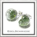 Edelschmiede925 Hohlglasperle - Ohrstecker 925 Silber...