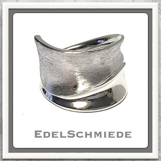 Edelschmiede925 breiter Silberring 925 teilweise mattiert...