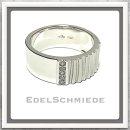 Edelschmiede925 Silber Bandring in 925 mit grober...