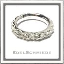 Edelschmiede925 massiver Bandring mit Ornament in 925 Silber Ringgröße  62