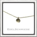 Edelschmiede925 zarte Kette 585 Gold mit Diamant in...