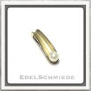 Edelschmiede925 Goldanhänger in 585 GG mit echter Perle (weiß)