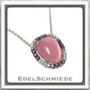 Edelschmiede925 Anhänger inkl Kette 925 Silber mit rosa Zirkonia