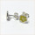 Edelschmiede925 Ohrstecker 925 Silber als Hibiskus Blüte gelb
