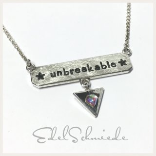 Edelschmiede925 Collier 925/- Sterling Silber "unbreakable" mit Swarovski Kristall "Diamant"