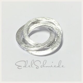 Kettenanhänger 925/- Sterling Silber eismatt "Ringe"