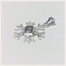 Anhänger 925 Silber Schneeflocken - mattiert + Zirkonia