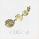 Edelschmiede925 runde Plättchen als Kettenanhänger  in 925 Silber eismatt & vergoldet