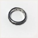 Edelschmiede925 moderner Bandring in 925/- Sterling Silber rutheniert Ringgröße 59