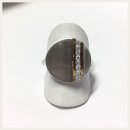 Edelschmiede925 edler Schmuckring bicolor 925 Silber mit Zirkonia Ringgröße 61