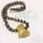 Edelschmiede925 braune Perlenkette mit herrlichem Bernstein 925/- UNIKAT