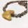 Edelschmiede925 braune Perlenkette mit herrlichem Bernstein 925/- UNIKAT