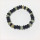 Edelschmiede925 Zugarmband mit schwarzem Onyx und Prehnit Linsen 18 cm
