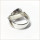 Edelschmiede925 handgefertigter Silberring in 925/- mit Onyx Cabochon - Unikat -  Ringgröße 60