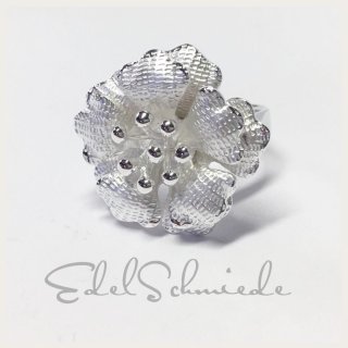 wunderschöner Blütenring in 925 Silber # 54