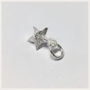Edelschmiede925 kleiner matter Stern als Kettenanhänger in 925 Silber mit Diamantierung