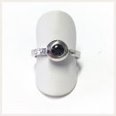 Edelschmiede925 schlichter Silberring 925/- mit Zirkonia schwarz  Ringgröße 58