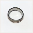 Edelschmiede925 bicolorer Titan Ring + Zirkonia (Memoire Ring) Ringgröße 54