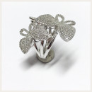 Edelschmiede925 fantastischer Ring in 925/- Sterling Silber rhod. Schmetterlinge Ringgröße 54