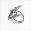 Edelschmiede925 wunderschöner Ring in 925/- Sterling Silber rhod. Schmetterlinge Ringgröße 51