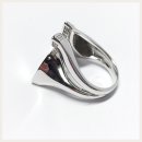 Edelschmiede925 moderner Ring 925 Silber rhod mit...