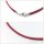 Edelschmiede925 rotes Lederhalsband für Sie und Ihn mit 925/- Sterling Silber Verschluß 45cm