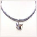 Edelschmiede925 farbiges Lederhalsband für Sie und Ihn mit 925/- Sterling Silber Verschluß 45cm