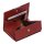 große rote Wiener Schachtel Geldbörse Echt Leder, XXL Kleingeldfach