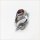 Ginko Ring in 925/- Sterling Silber rhod mit Granat #52
