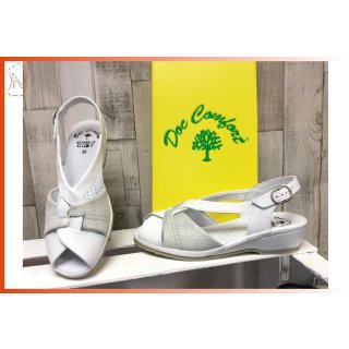 Doc Comfort Sandalette mit Keil weiß/grau