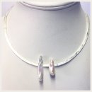 wundervolles Collier 925 Silber rhod mit Perlen - Unikat -