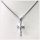 kleines, strukturiertes Kreuz als Kettenanhänger in 925 Silber