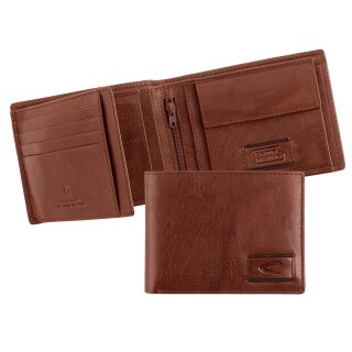 camel active Scheintasche Geldbörse Herrenbörse querformat, Leder mittelbraun cognac panama