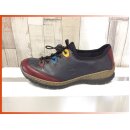 Rieker Damen Slipper blau-bordo